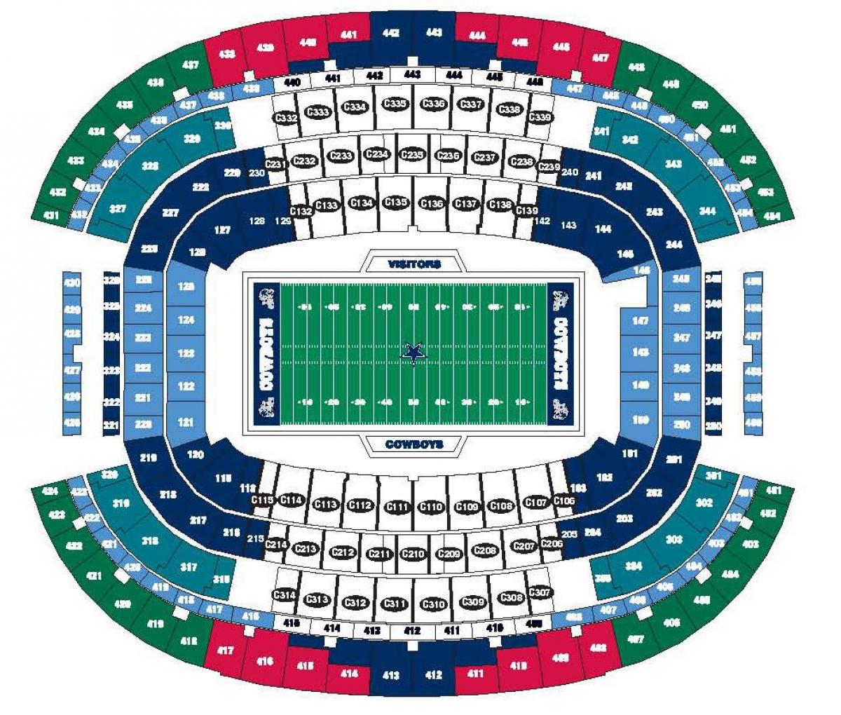 Cowboys stadion kart