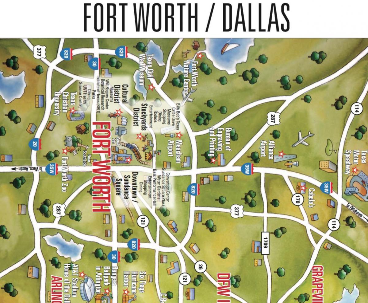 kartet over Dallas-Fort Worth-området