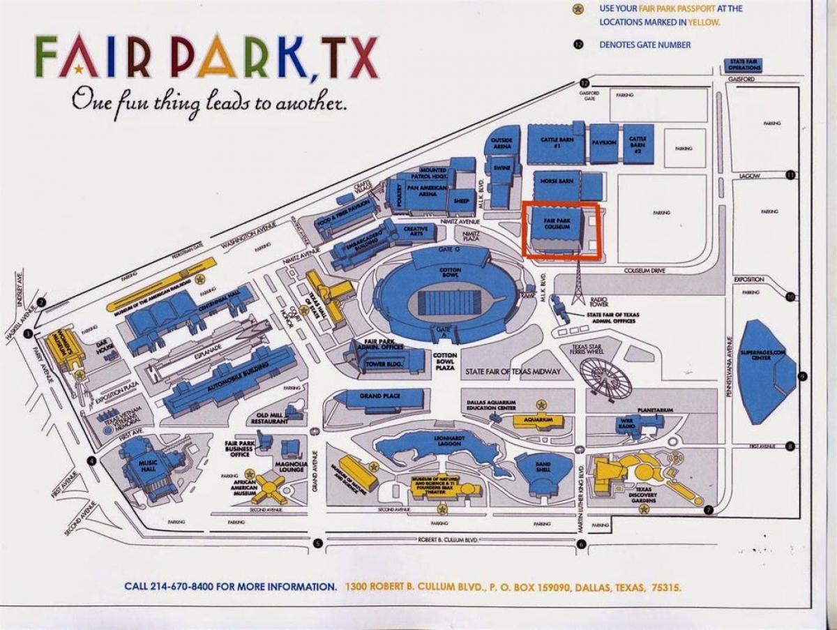 Fair Park parkering kart