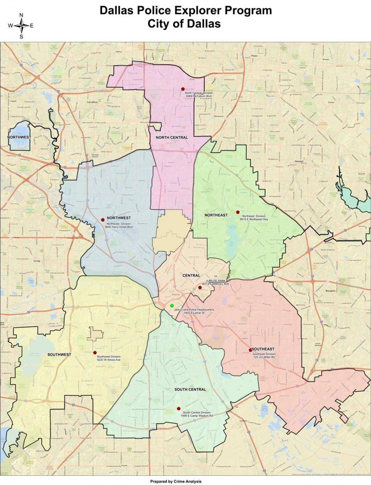Dallas-området kart