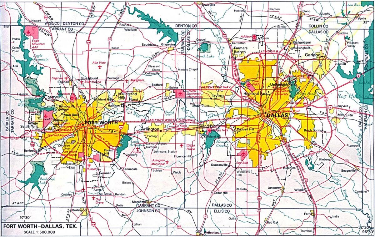 kart over nord-Dallas