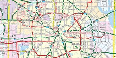 Kart av Dallas forstedene
