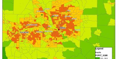Kart av Dallas metroplex